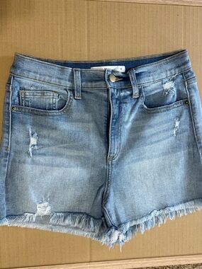 Altar'd State Light Blue Distressed Denim Cutoff Shorts